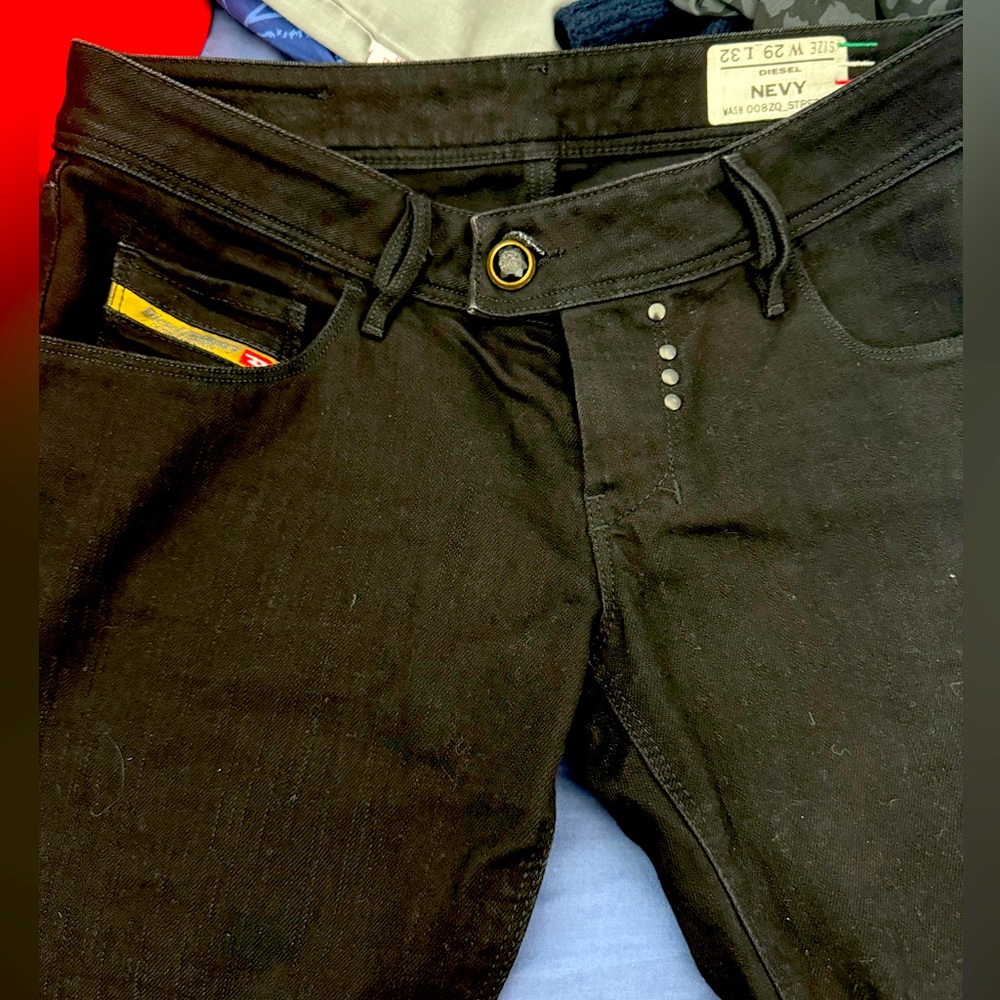 Diesel Black Jeans Straight Leg